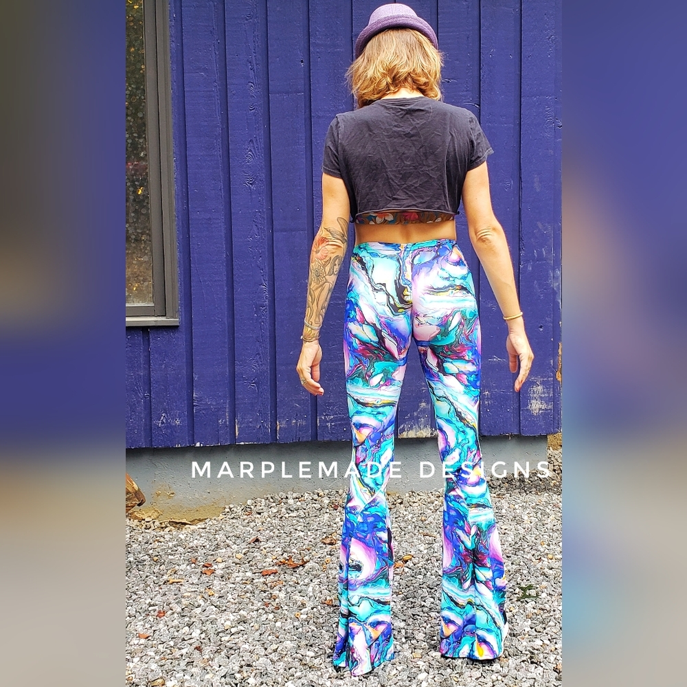 NWT* Xs/ X Long 24x35 flares💜 MarpleMade Designs  super soft yoga, low r